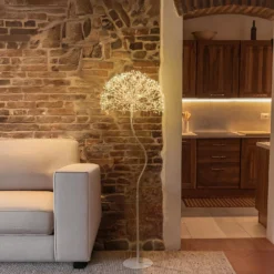 Albero Ramo sfera RICCO bianco, h 160 cm, 1350 microled bianco caldo, uso interno