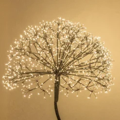 Albero Ramo sfera RICCO nero, h 160 cm, 1350 microled bianco caldo, uso interno