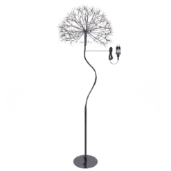 Albero Ramo sfera RICCO nero, h 160 cm, 1350 microled bianco caldo, uso interno