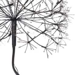 Albero Ramo sfera RICCO nero, h 160 cm, 1350 microled bianco caldo, uso interno