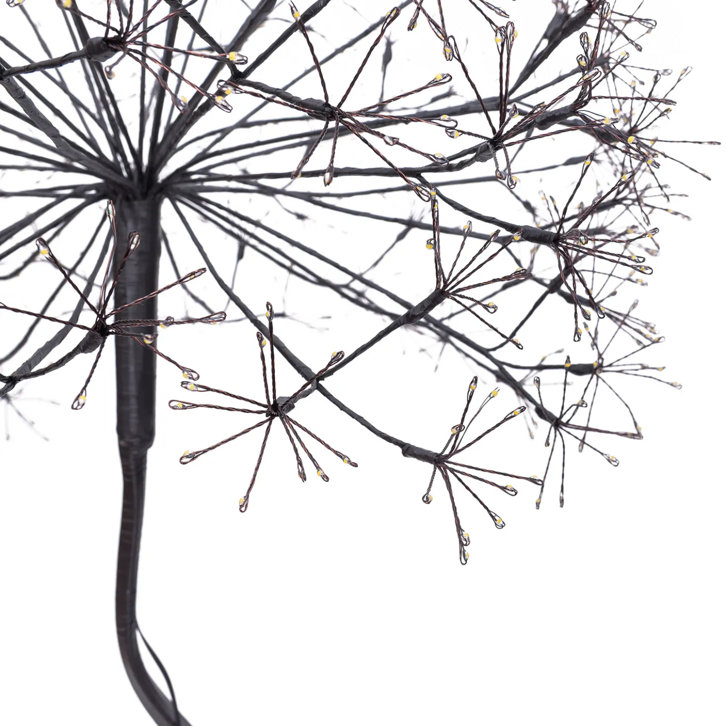 Albero Ramo sfera RICCO nero, h 160 cm, 1350 microled bianco caldo, uso interno
