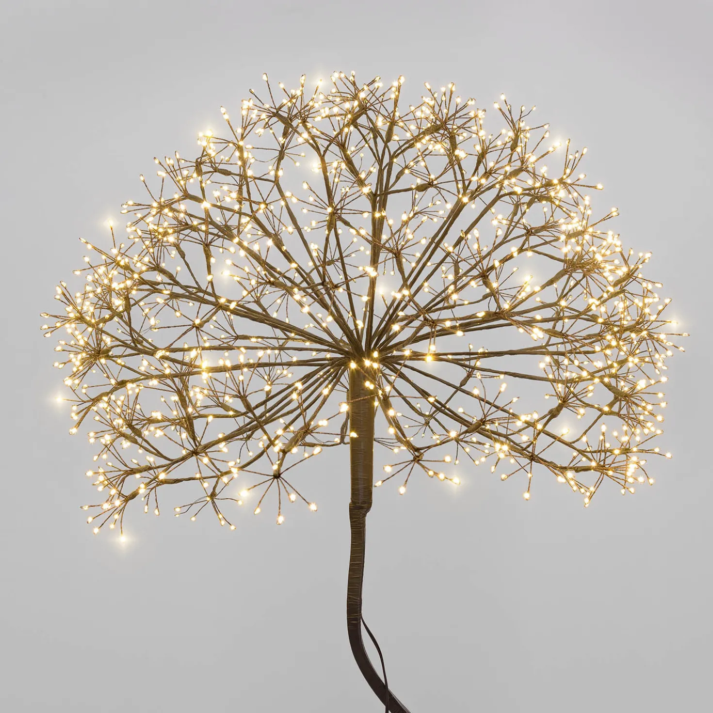 Albero Ramo sfera RICCO nero, h 160 cm, 1350 microled bianco caldo, uso interno