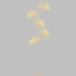 Albero Ramo 5 sfere RICCO bianco, h 1,7 m, 1800 microled bianco caldo, uso interno