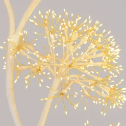 Albero Ramo 5 sfere RICCO bianco, h 1,2 m, 1200 microled bianco caldo, uso interno