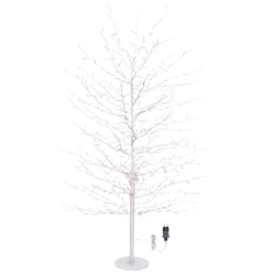 Albero Ramo Tiglio bianco h 1,5 m, 640 microled bianco caldo, uso interno