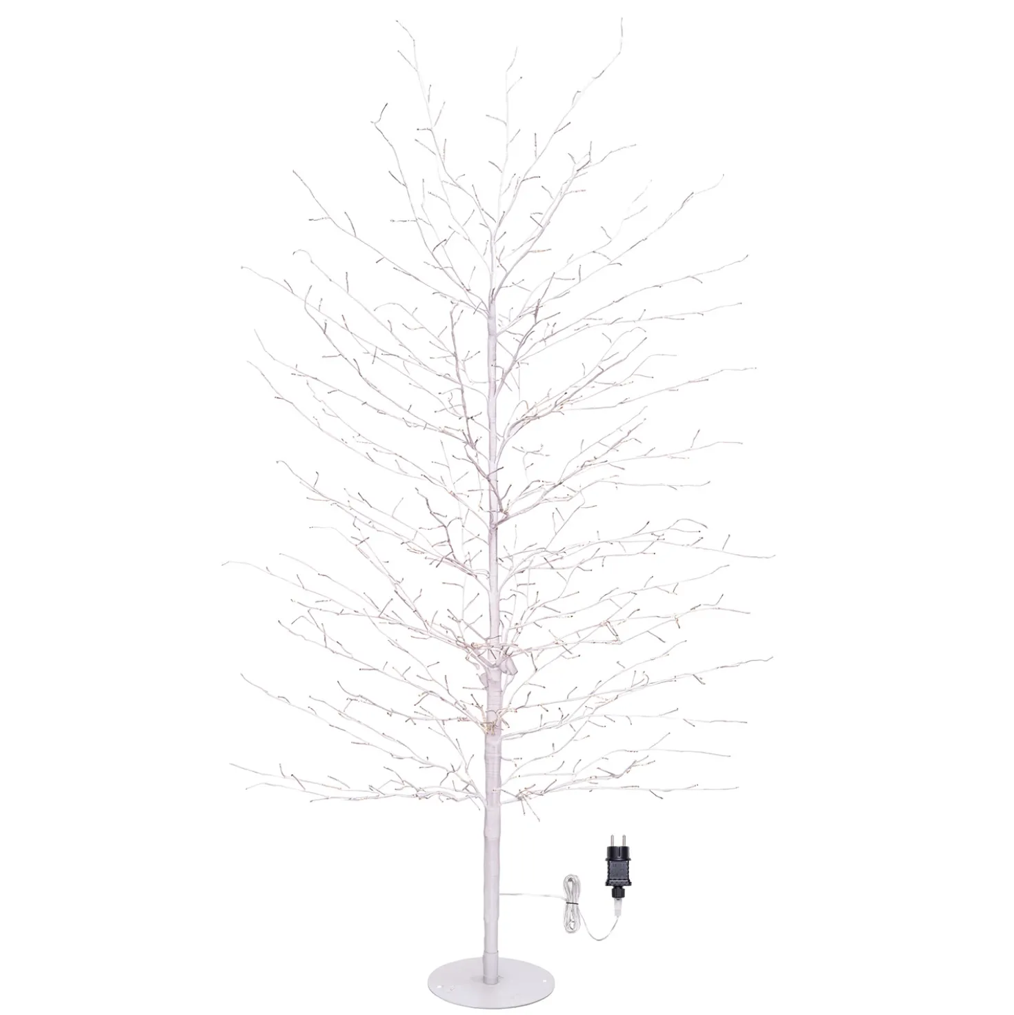 Albero Ramo Tiglio bianco h 1,5 m, 640 microled bianco caldo, uso interno