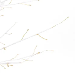 Albero Ramo Tiglio bianco h 1,5 m, 640 microled bianco caldo, uso interno