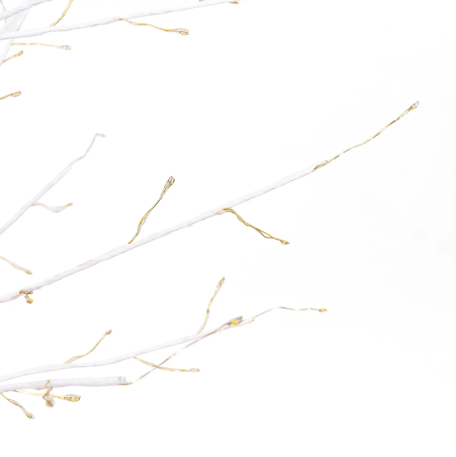 Albero Ramo Tiglio bianco h 1,5 m, 640 microled bianco caldo, uso interno