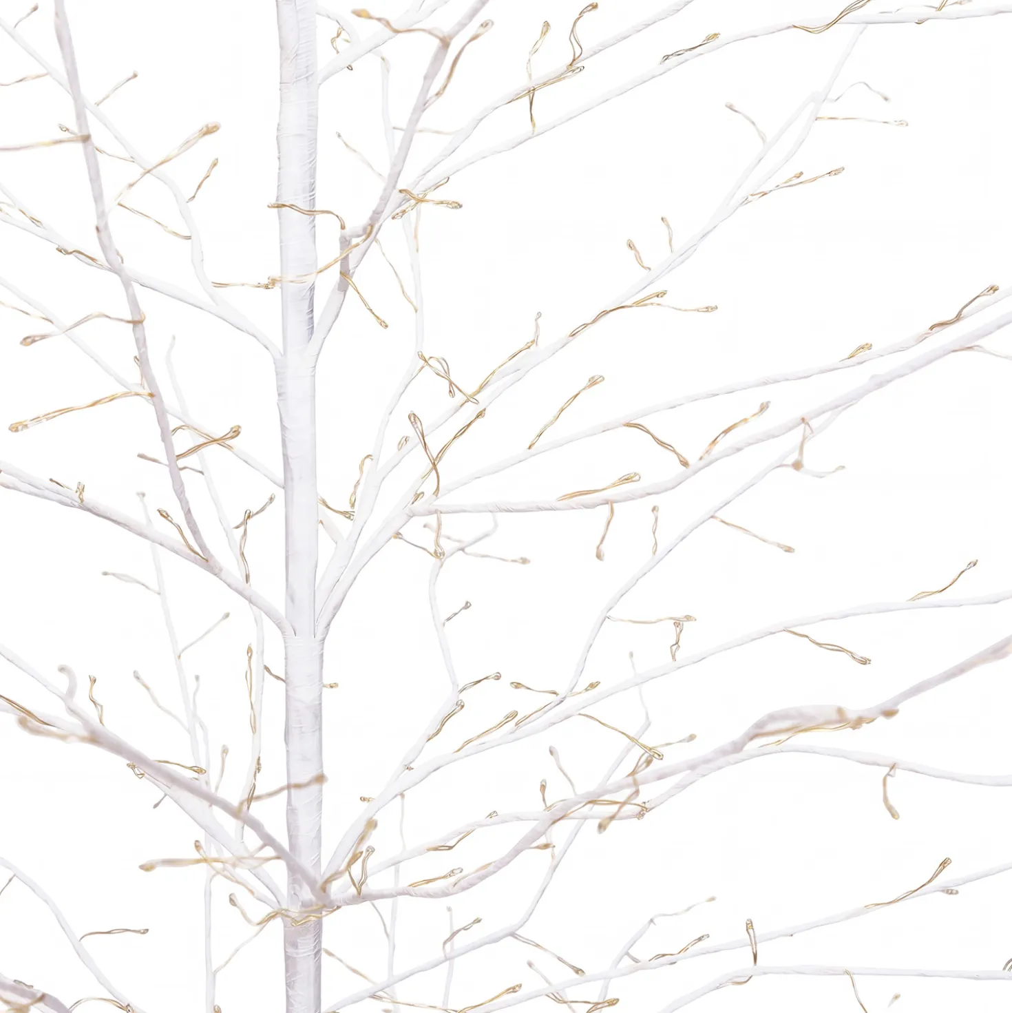 Albero Ramo Tiglio bianco h 1,5 m, 640 microled bianco caldo, uso interno