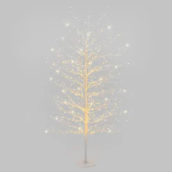 Albero Ramo Tiglio bianco h 1,5 m, 640 microled bianco caldo, uso interno