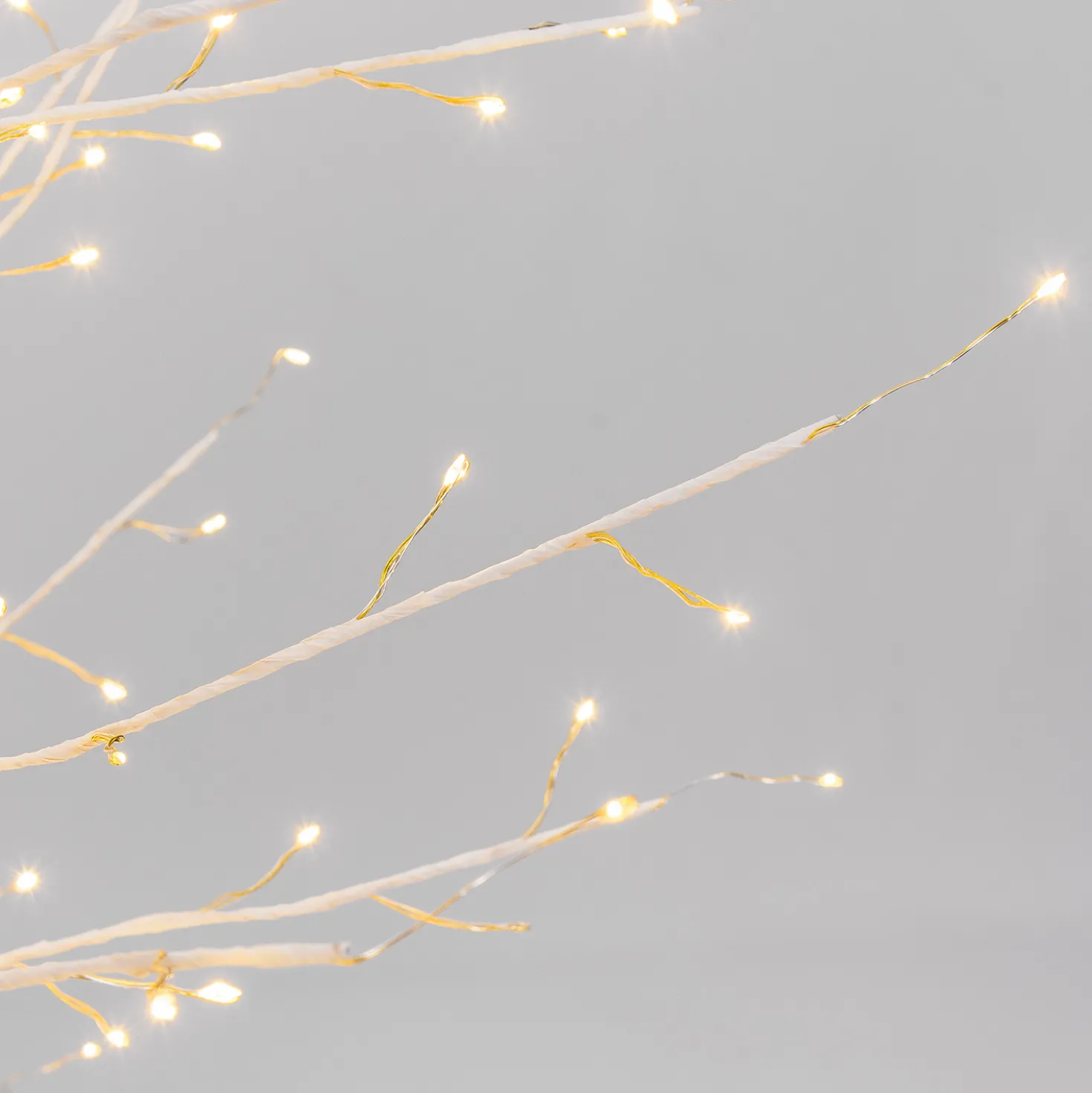 Albero Ramo Tiglio bianco h 1,5 m, 640 microled bianco caldo, uso interno