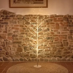 Albero Ramo Tiglio bianco h 1,5 m, 640 microled bianco caldo, uso interno