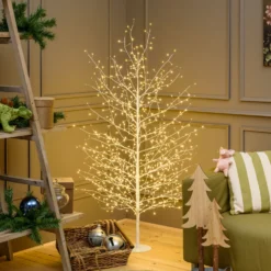Albero Ramo Tiglio bianco 1,7 m, 784 microled bianco caldo, uso interno