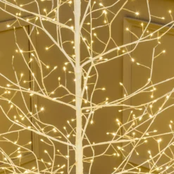 Albero Ramo Tiglio bianco 1,7 m, 784 microled bianco caldo, uso interno