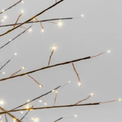 Albero Ramo Tiglio marrone h 1,5 m, 640 microled bianco caldo, uso interno