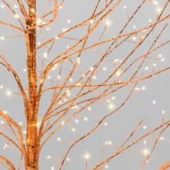 Albero Ramo Tiglio oro rosa h 1,7 m, 784 microled bianco caldo, uso interno