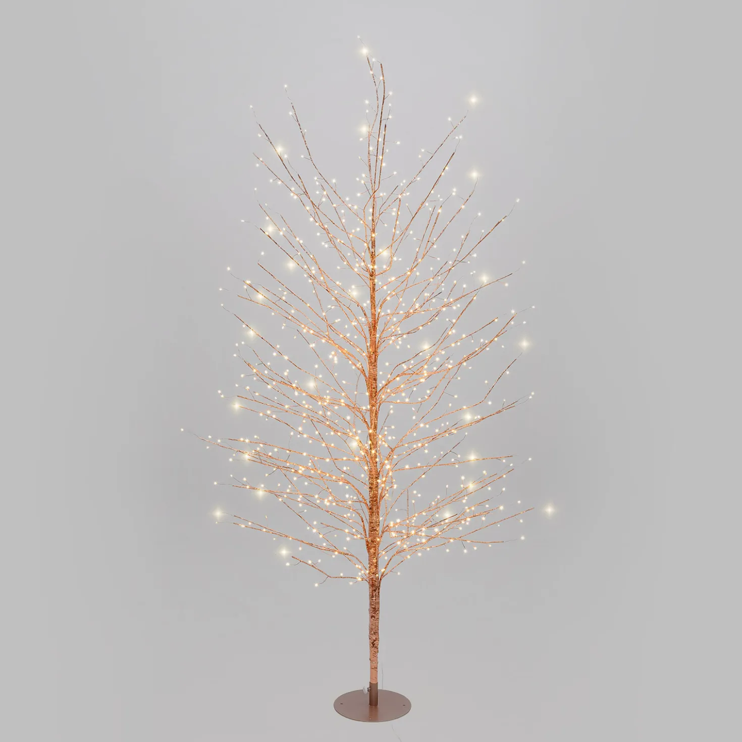 Albero Ramo Tiglio oro rosa h 1,7 m, 784 microled bianco caldo, uso interno