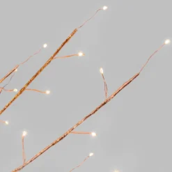 Albero Ramo Tiglio oro rosa h 1,7 m, 784 microled bianco caldo, uso interno