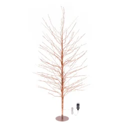 Albero Ramo Tiglio oro rosa h 1,7 m, 784 microled bianco caldo, uso interno