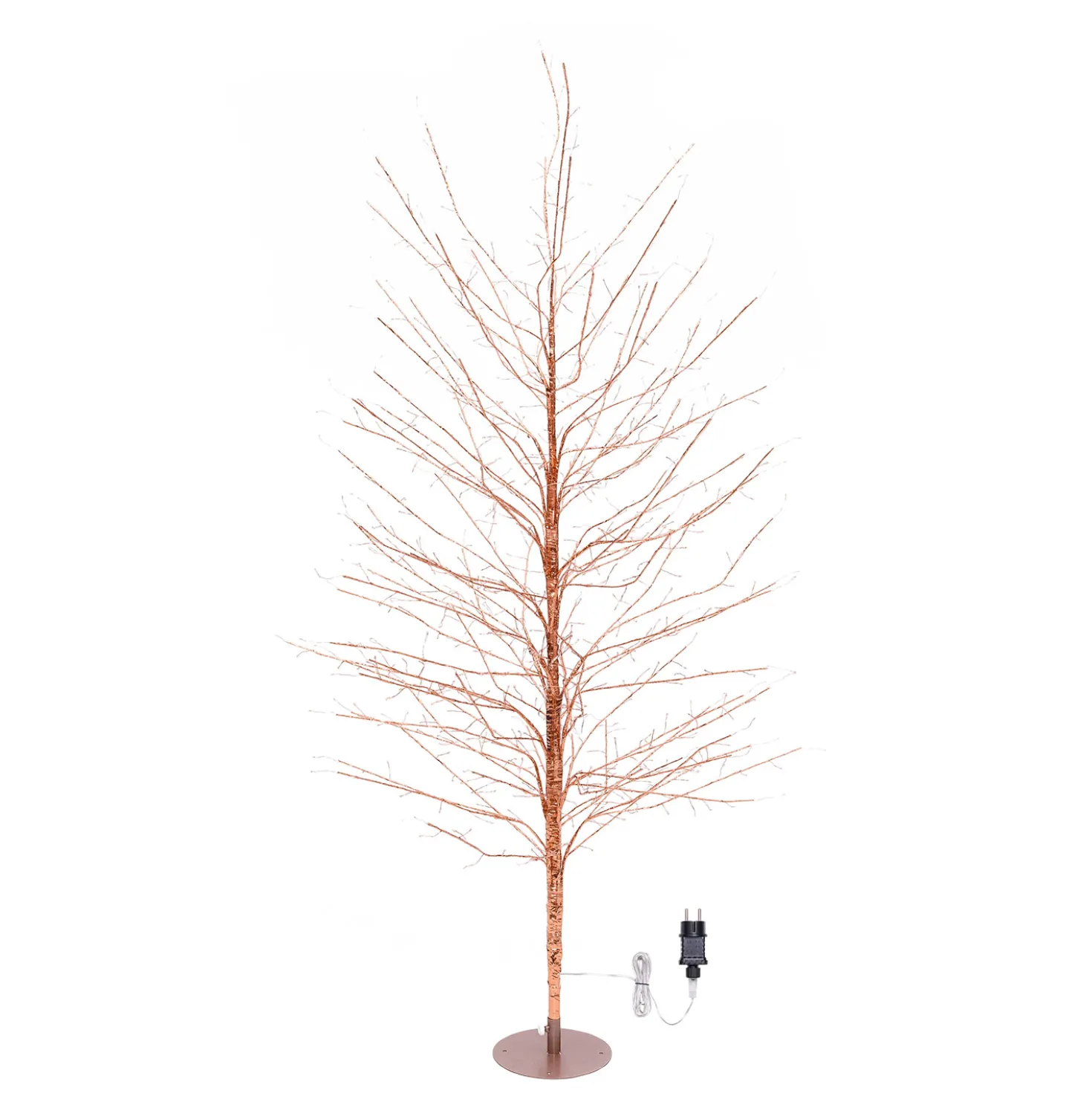Albero Ramo Tiglio oro rosa h 1,7 m, 784 microled bianco caldo, uso interno