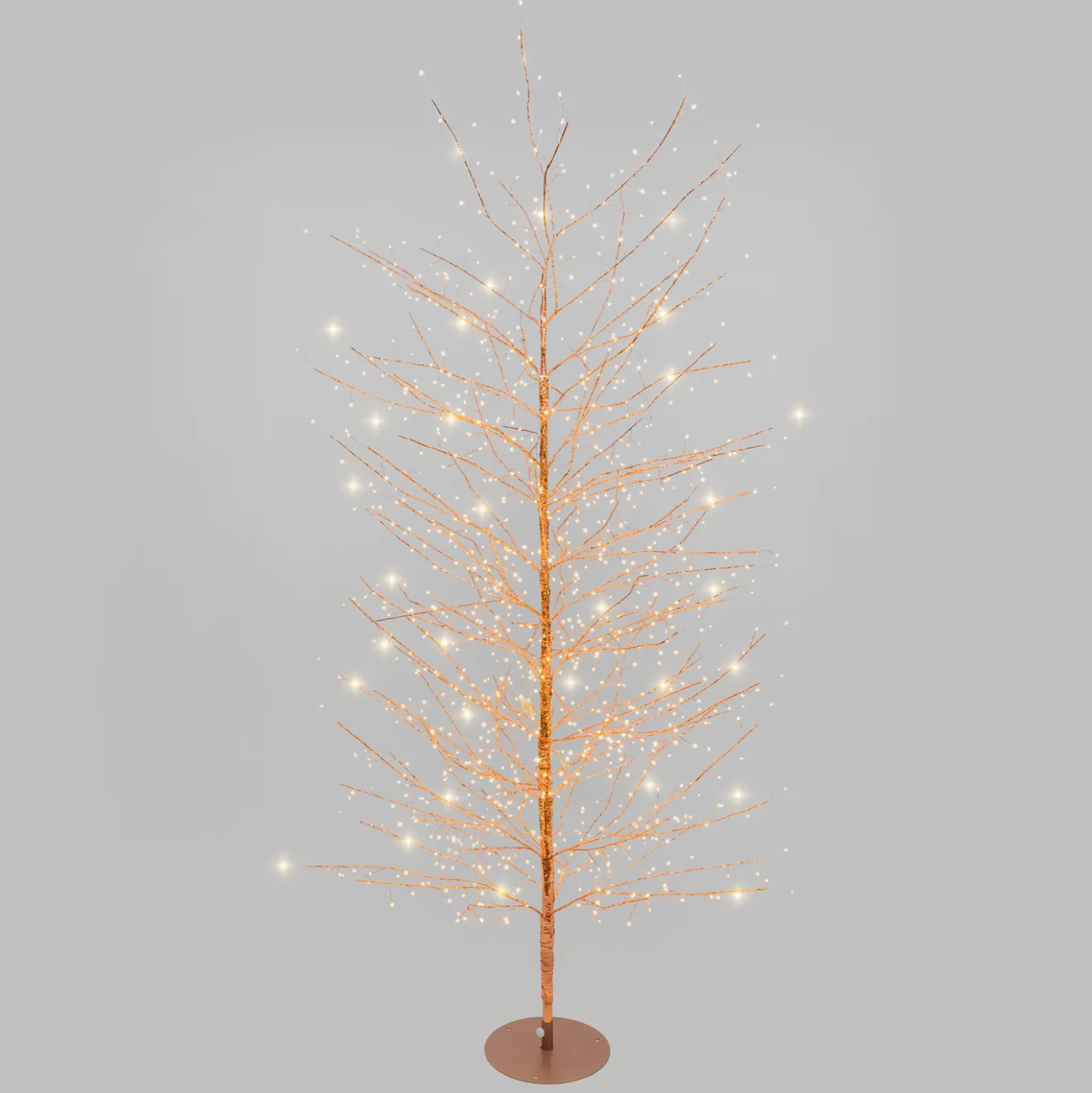 Albero Ramo Tiglio oro rosa h 2 m, 1120 microled bianco caldo, uso interno