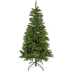 Albero Slim in finto pino 150 cm, 200 led integrati bianco caldo