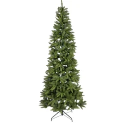 Albero Slim in finto pino 240 cm, 500 led integrati bianco caldo