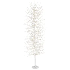 Albero Slim Ramo di Tiglio bianco h 1,4 m, 1080 microled bianco caldo, uso interno
