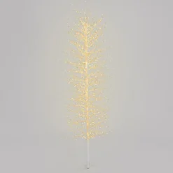 Albero Slim Ramo di Tiglio bianco h 1,4 m, 1080 microled bianco caldo, uso interno