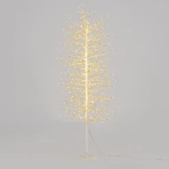 Albero Slim Ramo di Tiglio bianco h 1,1 m, 792 microled bianco caldo, uso interno