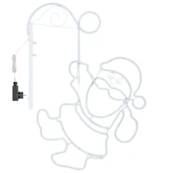 Babbo Natale appeso in tubo effetto neon led