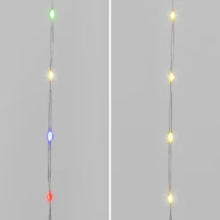 Babbo Natale su scala luminosa, h 200 cm, Dual LED bianco caldo e multicolor