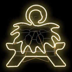 Bambino Gesù in tubo effetto neon led bianco caldo
