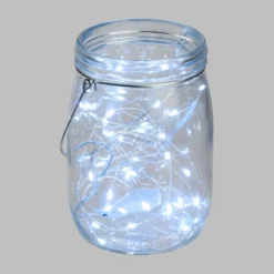 Barattolo di vetro con 80 micro led bianco caldo e freddo