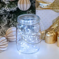 Barattolo di vetro con 80 micro led bianco caldo e freddo