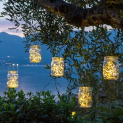 Barattolo di vetro con 80 micro led bianco caldo e freddo