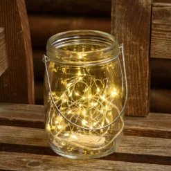 Barattolo di vetro con 80 micro led bianco caldo e freddo
