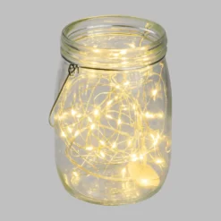 Barattolo di vetro con 80 micro led bianco caldo e freddo