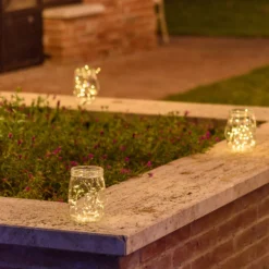 Barattolo di vetro con 80 micro led bianco caldo e freddo