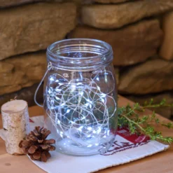 Barattolo di vetro con 80 micro led bianco caldo e freddo