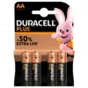 4 batterie AA Duracell Plus Power