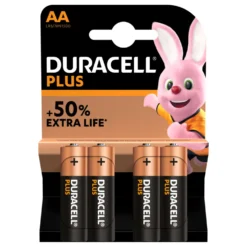 4 batterie AA Duracell Plus Power