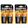 4 batterie D Duracell Plus Power (torcia)