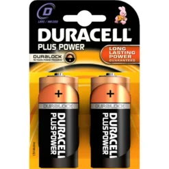 2 batterie D Duracell Plus Power (torcia)