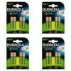 16 Batterie ministilo AAA ricaricabili Duracell DU77 precaricate