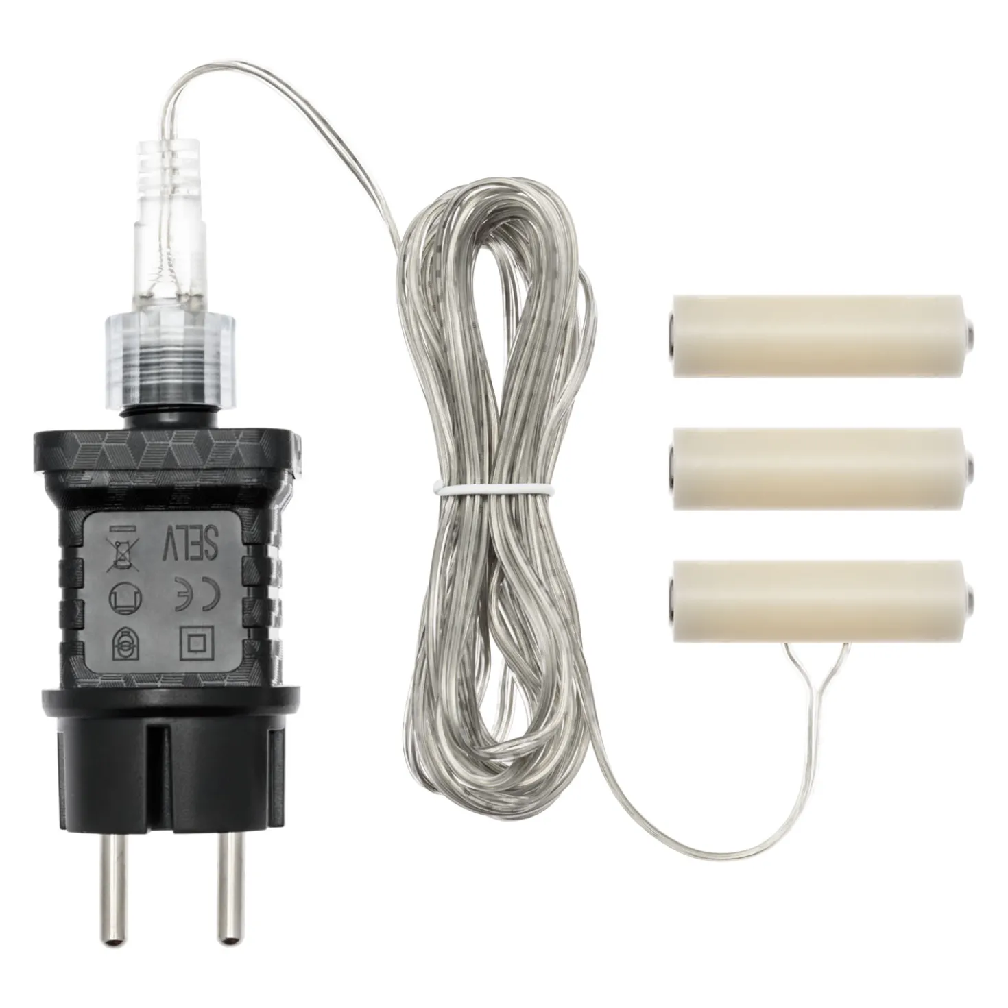 Battery Eliminator, trasformatore per decorazioni a batteria 3 x AA, timer 8/16