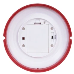 Candela Gigante bianca e rossa a batteria, h 58 cm, effetto fiamma, led bianco caldo