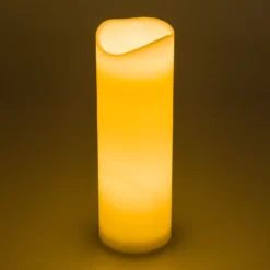Candela Rustic Avorio 30 cm, led bianco caldo