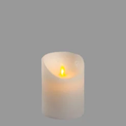 Candela Rustic Bianca h 10 cm