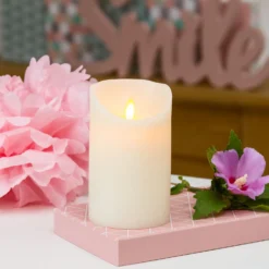 Candela Rustic Bianca h 12,5 cm